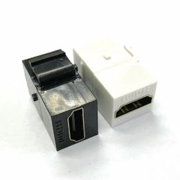 Straight HDMI-Compatible 1.4 Snap-in Female To Female F/F Keystone Jack Coupler Adapter for Wall Plate White