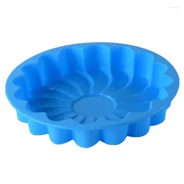 Baking Moulds Flower Shape Cake Mould Solid Colour Silicone DIY Pan Round Muffin Cupcake Tool
