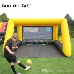 4mWx3mLx2.5mH (13.2x10x8.2ft) with 6balls Inflatable Soccer Shooting Game blown up Football Target Games For Children Outdoor Fun With Free Blower