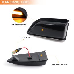 Dynamic Blinker Turn Signal Light Indicator For Volvo XC60 2008 2009 2010 2011 2012 2013 2014 LED Flashing Side Marker Lamp