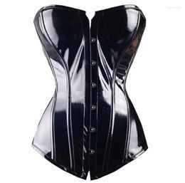 Bustiers Corsets Women PVC Overbust Waist Corset Steampunk Bustier Top Trainer Body Shaper Banquet Party Sexy Leather Slimming C5037026