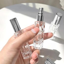 Storage Bottles 1pc-10ml Glass Perfume Spray Bottle Aluminum Head Dispenser Press Empty