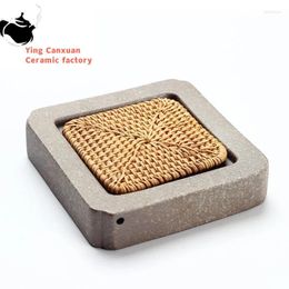 Tea Trays Bearing Pot Of Handmade Rattan Dry-Bulb Disk Cha Dian Saucer Water Small Tray Chinese Set Black