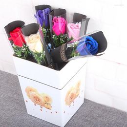 Decorative Flowers 1pcs Soap Rose Artificial Flower Girl Friend Valentines Day Gift Anniversary Set Fake Wedding Decor