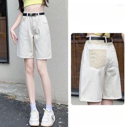 Women's Jeans Female High Waist Denim Shorts Feminino Ladies Oversized Casual Women Vintage White Wide Leg Short Pants Jean Q944