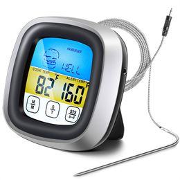 Digital Kitchen Thermometer Probe Touch Screen Meat Barbecue Food Temperature Measure Tool Steak BBQ Timer Cooking Tools 1PC