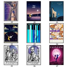 32 Designs Movie Lalaland Whitepaper Poster Artwork Fancy Wall Sticker for Coffee House Bar A3