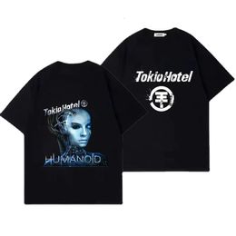 Summer Tokio el Plus Size Graphic Print T Shirt Men for Women Harajuku Female Japanese Y2K Streetwear Clothing Femme Tees 240518