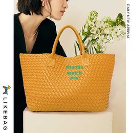 Btteca Vanata Tote Bag Jodie Mini Teen Intrecciato Designer Women's Bag Colour Pure Handmade Woven Bag Simple Large Capacity Fashion Handbag Casual Bag