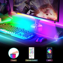 Smart RGB LED Under Monitor Light Bar Bluetooth APP Remote Control Computer Lamps Music Sync Timer Screen Hanging Desk Light
