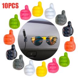 10Pcs Self Adhesive Thumb Hook Resin Thumb Cord Holder Wall Hook Cable Clip Holding Cables Keys Cords For Car Home Office