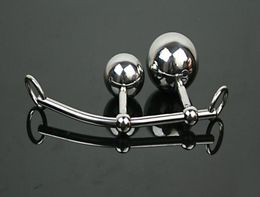 girl stainless STEEL single double ball girl anal hook Bondage Cock ring anal plug device fe piercin5185182