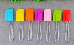 Silicone Cake Scraper Spatula Kitchen Dessert Jam Smear Spatula EcoFriendly Transparent Handle Baking Polisher Tool Butter Knife 3655373