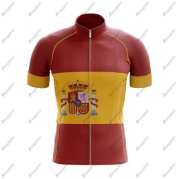 2022 NEW Spain Men Cycling Jersey MTB Maillot Bike Shirt Downhill Jersey High Quality Pro Team Tricota Mountain Bicycle Clothing