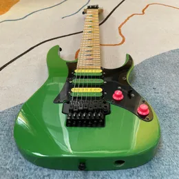 7-string green electric guitar, high gloss, free shipping, maple fingerboard guitarra, guitar store shipping now