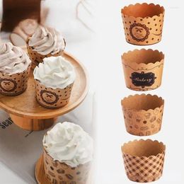 Baking Tools 50Pcs/Lot Cupcake Liner Cake Wrappers Cup Muffin Paper Cups For Wedding Birthday Party Baby Shower Kitchen
