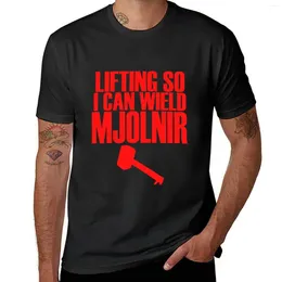 Men's Polos Lifting To Wield Mjolnir T-Shirt Vintage Sweat Cute Tops Quick-drying Mens Clothes