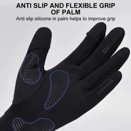 KoKossi Running Gloves Non-slip Plam Winter Keep Warm Cold-proof Windproof Cycling Skiing Hiking Outdoor Sports Gloves Women Men