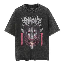 Anime Grappler T Shirts Unisex Harajuku Streetwear Fashion Washed TShirts 100% Cotton Summer Clothes Casual Wear 240524