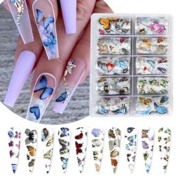 10Rolls/Set 3D Lace Pattern Nail Foils For Transfer Paper Black White Butterfly Snake Flower Nails Stickers Nail Accessorie Tool