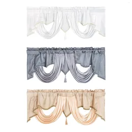 Curtain Window Decorations Short With Tassel Rod Pocket Valance Shell