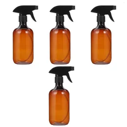 Storage Bottles Trigger Sprayer Amber 500ml Empty Plastic For Hair Large Container