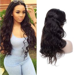 Indian Virgin Hair Lace Front Wigs Body Wave 14-32inch Human Hair Lace Wigs Natural Colour With Baby Hair Alhke