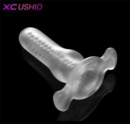 Hollow Butt Plug Penis Dildo Insert Anal Masturbator Penis Stimulator Sex Products Anal Expander Anal Sex Toys for Woman Men Gay 05075169