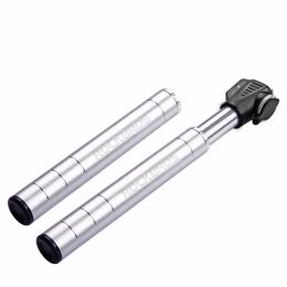 ROCKBROS Mini Portable Bicycle Pump 100 Psi Aluminium Alloy Cycling Bike Pump Fit Presta & Schrader Valve MTB Mountain Bike Pump