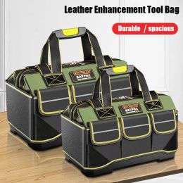 Tool Bag 1680D Oxford Cloth Working Electrician Waterproof Wear-resisting Leather Professional Organiser Tool Bag Multipurpose