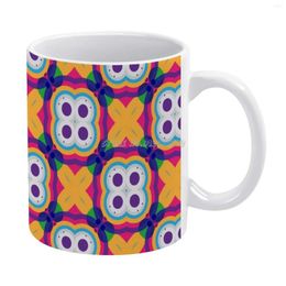 Mugs Rings Circle Pattern Colourful Repeat Coffee Ceramic Tea Cup Milk Mug Warmer Personalised Friends Birthday Gift Kingsman The