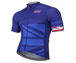 Racing Jackets Great Britain Cycling Jersey Men Bike Road Mountain Race Blue Tops Bicycle Wear Riding Clothing Summer Breathable2874854
