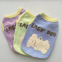 Dog Apparel Cartoon Candy Color Vest Clothes Puppy Kawaii Small Dogs Clothing Cat Spring Summer Thin Fashion Girl Cute Pet Items