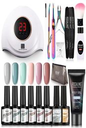 Nail Art Kits Gel Polish Manicure Set For Kit With 36W LED UV Lamp Machine Tools Varnishes7385911