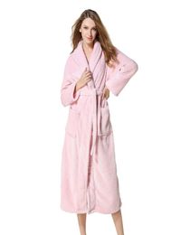 Women Men Winter Lengthened Coralline Plush Shawl Bathrobe Long Sleeve Robe Tops Coat Plush Shawl Party Bathrobe Daily Clothing1816055