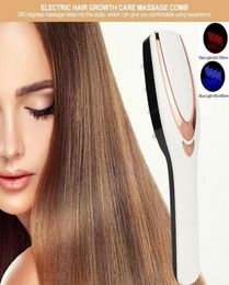 Potherapy LED Light Hair Growth Comb Vibrating Head Massager Brush USB Rechargeable Scalp Hair Loss Treatments Stress Relief9702265