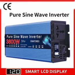 Pure Sine Wave Inverter 12V 220V DC 12/24V To AC 220V 2000W 3000W 3600W Universal Power Voltage Converter Car Solar Inverter