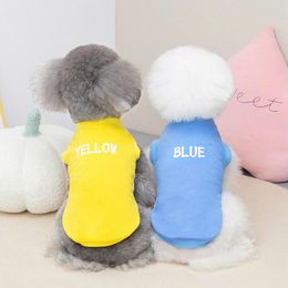 Dog Apparel 2pcs Clothes Warm Soft Casual Elastic Band Cute Easy To Clean Pet Shirts For Home Outdoor
