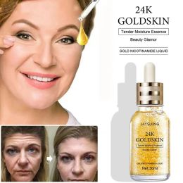 24K Gold Anti Ageing Lifting Firming Fade Fine Lines Face Anti-wrinkle Essence Moisturising Brighten Nourish Skin Care Product