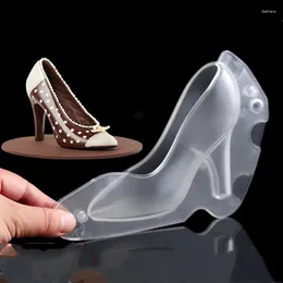 Baking Moulds 3D High Heel Shoe Shape Cake Mold Plastic DIY Fondant Chocolate Candy Sugar Paste For Kitchen Decoratiing Tools S M L