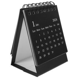 2024 Mini Calendar Desktop Standing Flip Calendar Monthly Planner Scheduler Agenda Organiser Office School Supplies