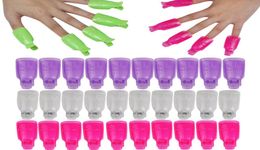 Whole Acrylic Nail Art Soak Off Clip Cap SetPlastic UV Gel Nail Degreaser Polish Smart Remover Wrap Manicure Tools Kit 10pcs2901798