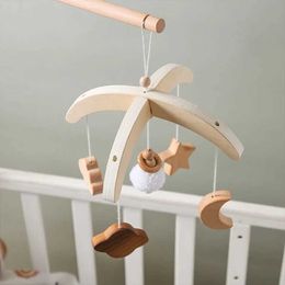 Mobiles# Wooden bedding bell stand baby rattlesnake baby mobile toy stand newborn mobile bedding stand baby rattlesnake music education toy Q240525