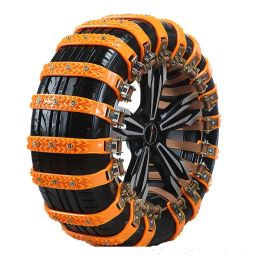 Universal Winter Anti-skid Car Truck Wheels Tyre Tyre Snow Ice Chains Belt Vehicles SUV Wheel Chain Mud Road Emergency Chain 6Pc