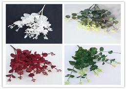 Artificial Eucalyptus Plant Greenery Simulation Flower Eucalyptus Coins Grass Plastic Plants 1811quot for Green Wall Decoration8264456