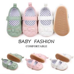 First Walkers Pink white green PU arch soft sole baby shoes princess shoes little girl outdoor walking shoes baby and toddler first walking shoes d240525