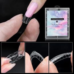 60/120pcs/box Dual Forms Nails Reusable Transparent Nails Capsule Mold Gel Nail Tips Quick Building Top Forms For Extension
