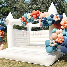 activities 13x13ft 4x4m commercial Bouncer Inflatable Wedding Bouncy Castle White Jump House For birthday anniversary party