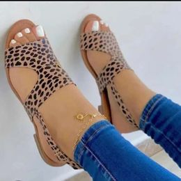 Ladies s Sandals Shoes on Sale 2024 Fashion Solid Leopard Print Women's Summer Casual Outdoor Women Fish Mouth Zapatos Sandal Ladie Shoe Fahi ' Caua 972 l Fih Zapato