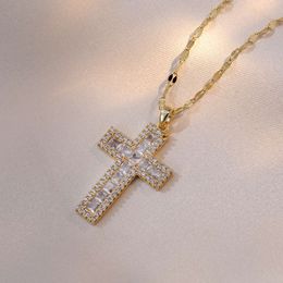 Cross Zircon Jewellery Simple and Unique Design Pendant Women s Accessories Necklace Acceorie